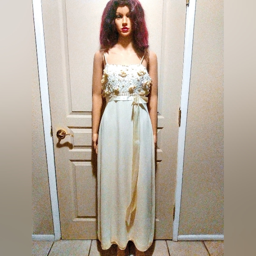 Vintage 60's Satin Wedding Gown.